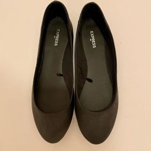 Express Ballet Flats, Black, Size 7